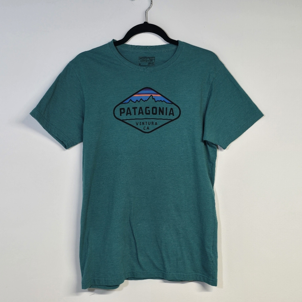 Patagonia Men's Ocean Blue Short Sleeve Tee